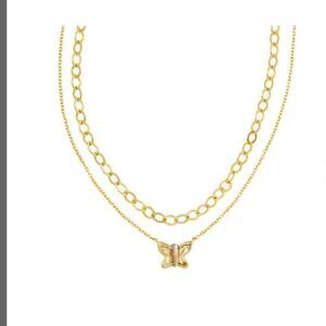 Kendra Scott NWT Sadie 14K Gold Over Brass Multi-Strand Necklace iridescent